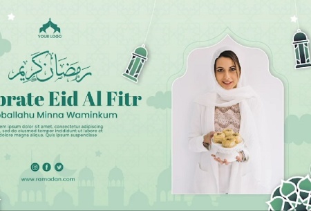 پروژه افتر افکت بنر افقی عید فطر Eid Alfitr Horizontal Banner