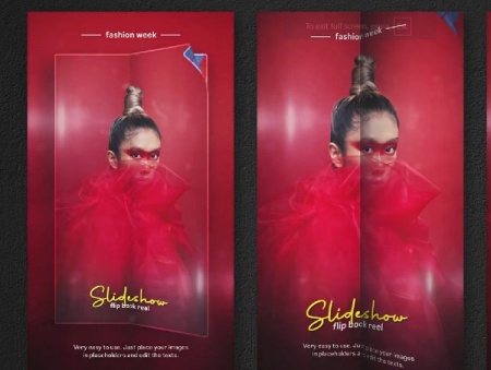 دانلود پروژه افتر افکت ریلز اینستاگرام با افکت ورق خوردن