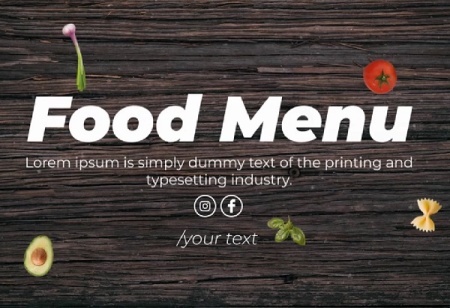 پروژه پریمیر تیزر تبلیغاتی منوی غذا Food Menu