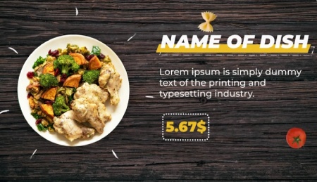 پروژه آماده پریمیر تیزر تبلیغاتی منوی غذا Food Menu