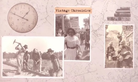 دانلود پروژه پریمیر اسلایدشو تاریخی History Timeline