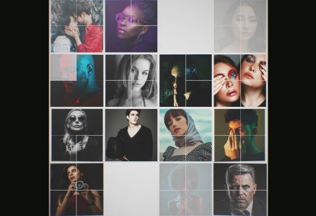 پروژه افتر افکت نمایش لوگو با چیدمان موزاییکی Mosaic Tiles Logo