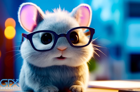 عکس موش با عینک