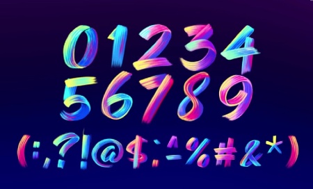 پروژه پریمیر تایپوگرافی های براش Paint Brush Typography Kit رنگارنگ