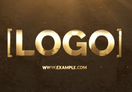پروژه پریمیر نمایش لوگو با پارتیکل طلایی Particles Gold Logo