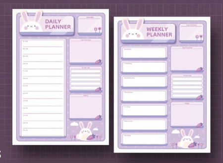 فایل لایه باز وکتور تنظیم برنامه روزانه و هفتگی