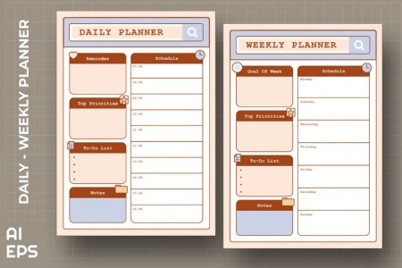 دانلود وکتور تنظیم برنامه روزانه و هفتگی