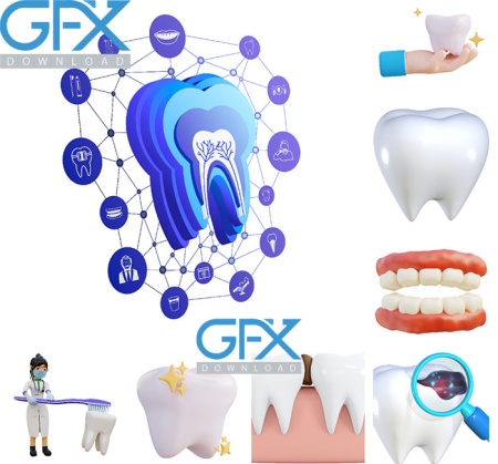 دانلود مجموعه فایل عکس png دندان