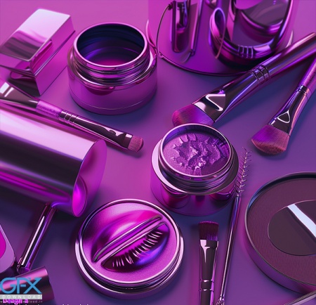 عکس لوازم آرایشی بنفش
