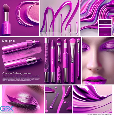 دانلود عکس لوازم آرایشی بنفش