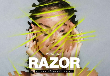 افکت آماده Razor Abstract برای فتوشاپ عکس