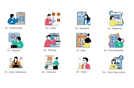پروژه افتر افکت موشن گرافیک آیکون های نرم افزار Software Design