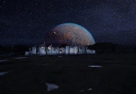 پروژه افتر افکت نمایش لوگو در شهر SPACE CITY LOGO