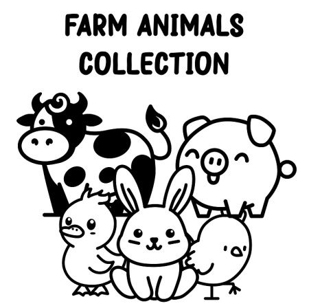 وکتور حیوانات سیاه و سفید