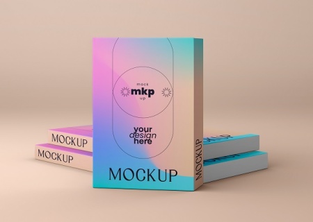 موکاپ لایه باز کتاب سه بعدی