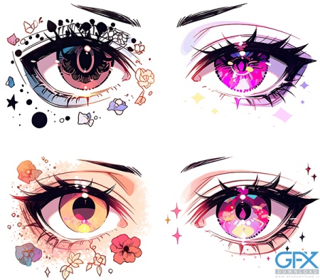 عکس چشم های انیمه ای