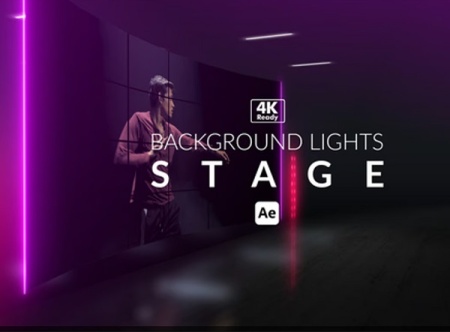 پروژه افتر افکت بک گراند نورهای نئونی Background Lights Stage