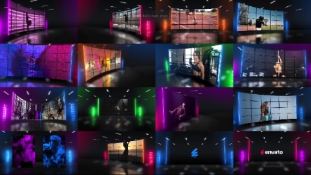 دانلود پروژه افتر افکت بک گراند نورهای نئونی Background Lights Stage