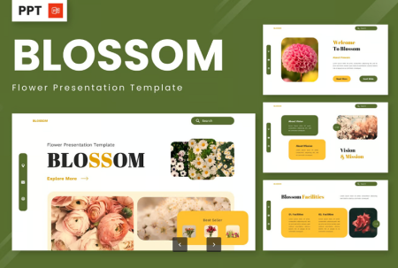 قالب پاورپوینت گل و طبیعت