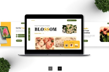 دانلود قالب پاورپوینت گل و طبیعت