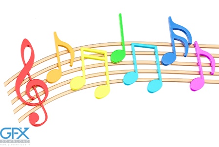 عکس کارتونی نت موسیقی