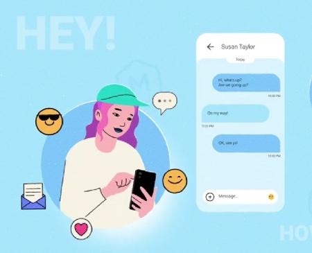 پروژه افتر افکت موشن گرافیک پیامک و چت Phone Texting Explainer