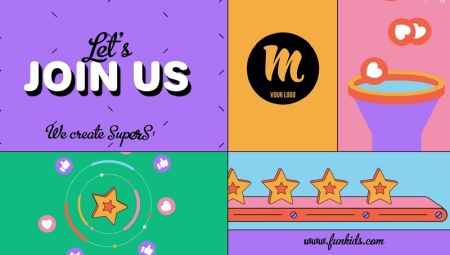 پروژه آماده افتر افکت اینترو کودکان Funny Colorful Kids Intro