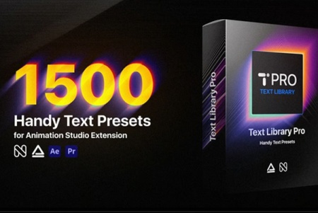دانلود پروژه افتر افکت پکیج متن های متحرک Text Library