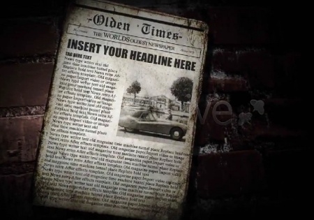 دانلود پروژه افتر افکت معرفی با روزنامه Olden Times Newspaper