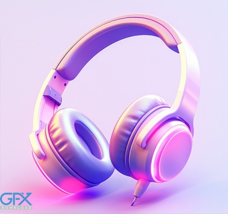 عکس هدفون بنفش