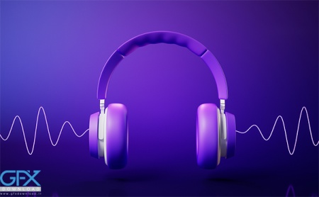 دانلود عکس هدفون بنفش