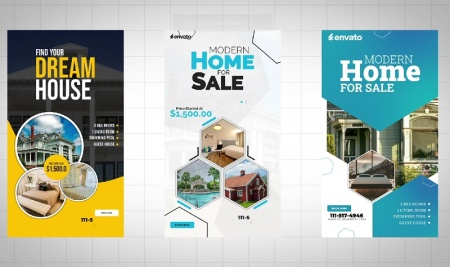 دانلود پروژه افتر افکت استوری های مشاور املاک Real Estate Stories