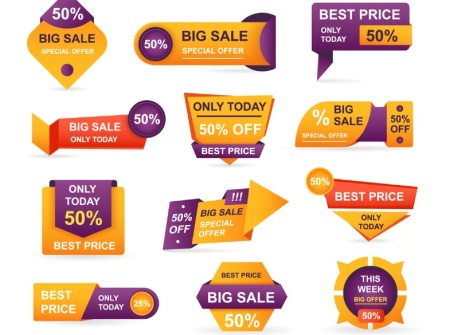 وکتور لایه باز تخفیف و فروش ویژه