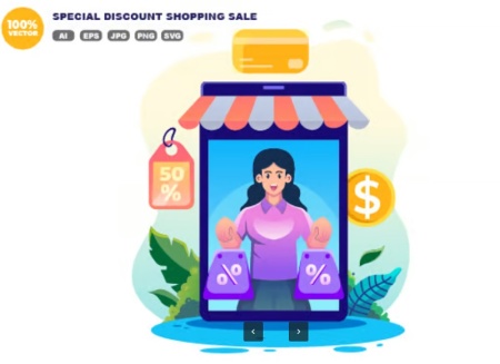 وکتور لایه باز بنر فروش ویژه