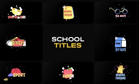 دانلود پروژه افتر افکت نمایش عناوین مدرسه School Titles
