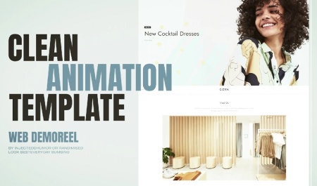 پروژه افتر افکت تیزر تبلیغاتی وب سایت Minimalistic Website Promo