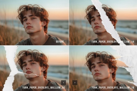 دانلود افکت PNG کاغذ پاره شده