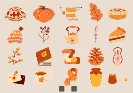 دانلود PNG آبجکت های فصل پاییز