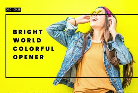 پروژه افتر افکت افتتاحیه رنگارنگ Upbeat World Colorful Opener