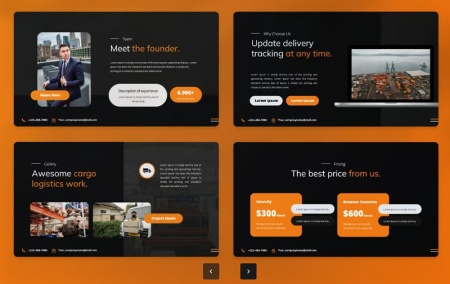 قالب پاورپوینت کارگو Cargo Logistics