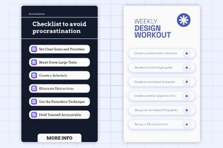 پروژه افتر افکت 5 استوری چک لیست Checklist Social Stories