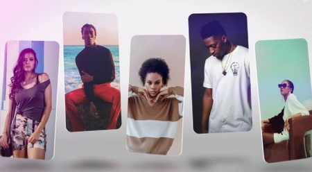 پروژه افتر افکت نمایش لوگو با کارت های فشن Fashion Cards Logo