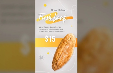 پروژه افتر افکت 6 استوری اینستاگرام غذا و شیرینی