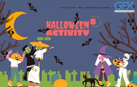 دانلود وکتور لایه باز هالووین Halloween