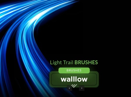 دانلود براش نورهای دنباله دار Light Trails