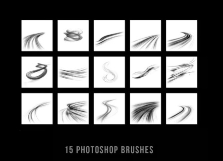 دانلود 15 براش نورهای دنباله دار Light Trails