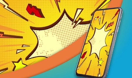 دانلود فوتیج بک گراند موشن گرافیک Yellow Pop Art Background