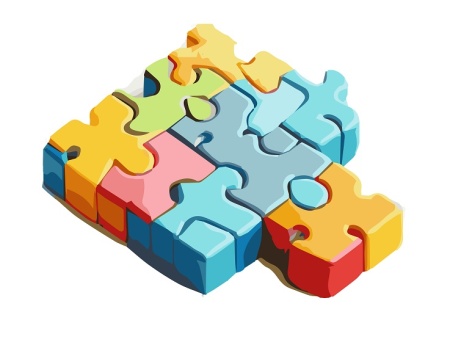 وکتور قطعات پازل لایه باز