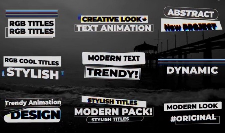 دانلود پروژه پریمیر نمایش تایتل Trendy RGB Titles