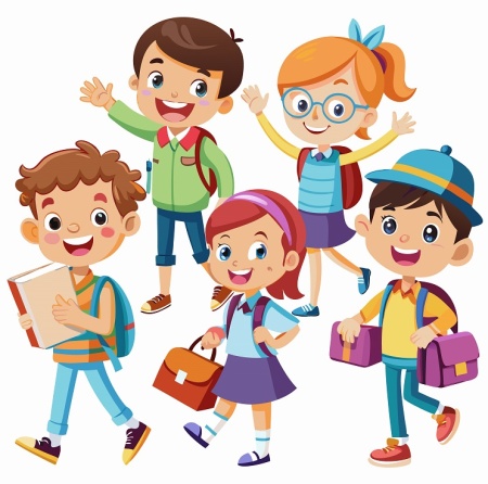 وکتور کودکانه مدرسه